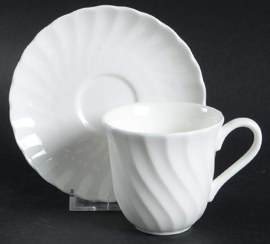 Candlelight Flat Demitasse Cup & Saucer Set by Wedgwood-1