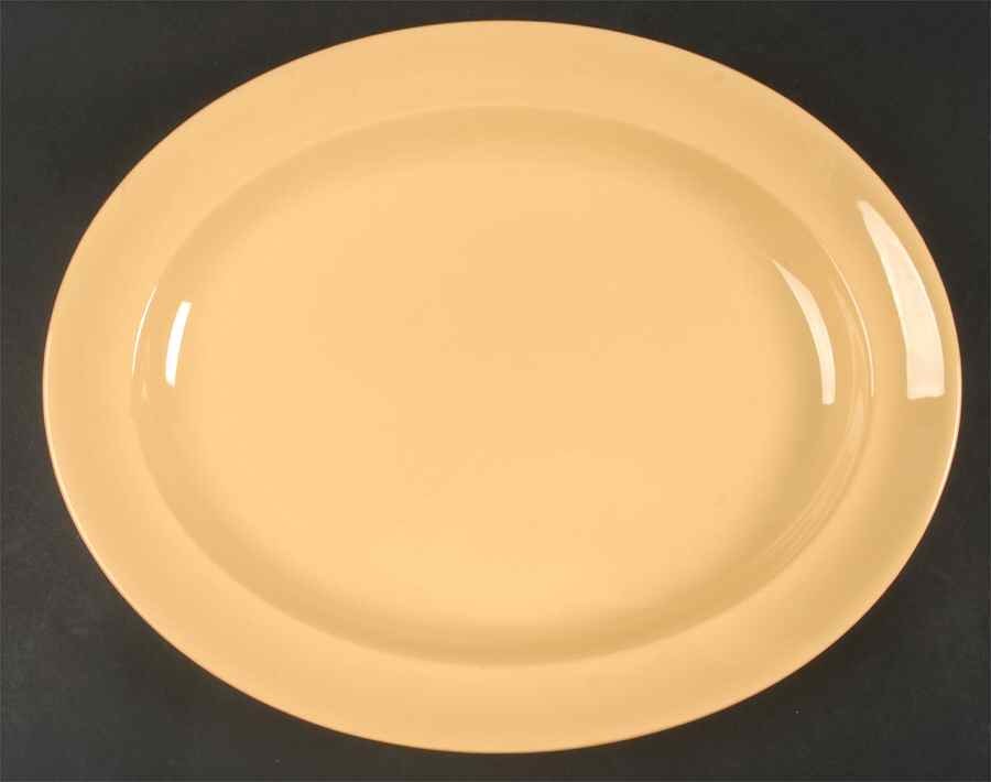 Cane Yellow 14" Oval Serving Platter by Wedgwood-1