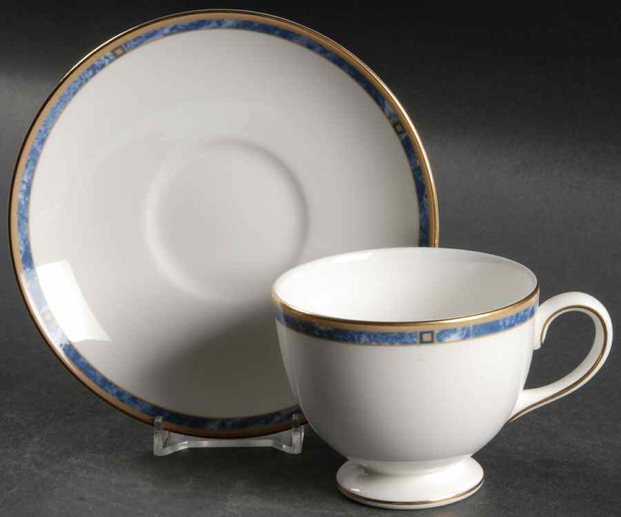 Cantata Footed Cup & Saucer Set by Wedgwood-1