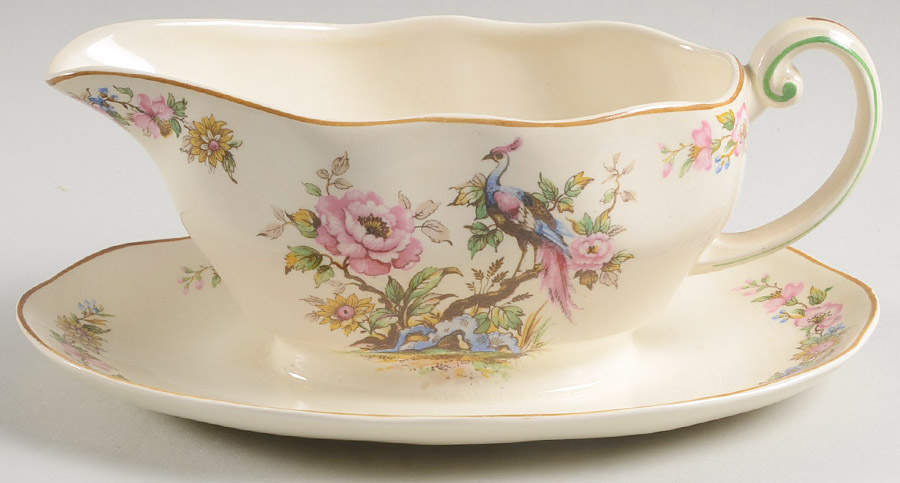 Canterbury Gravy Boat with Attached Underplate by Wedgwood-1