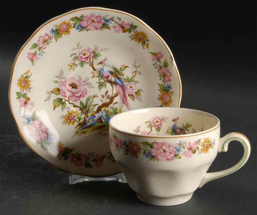 Canterbury Flat Cup & Saucer Set by Wedgwood-1