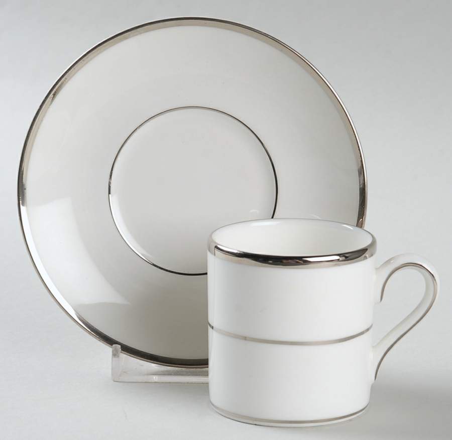 Carlyn Bond Shape Demitasse Cup and Saucer Set by Wedgwood-1