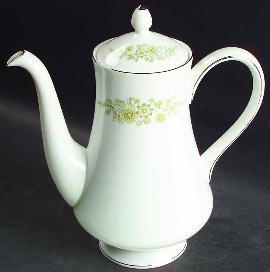 Caroline (Platinum) Coffee Pot & Lid by Wedgwood-1