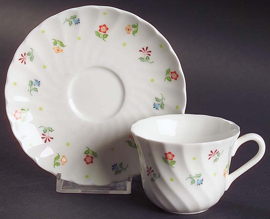 Cascade Flat Demitasse Cup & Saucer Set by Wedgwood-1