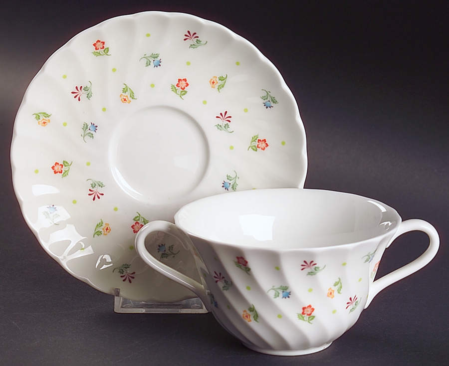 Cascade Flat Cream Soup Bowl & Saucer Set by Wedgwood-1