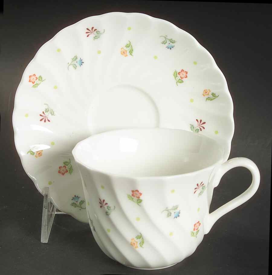 Cascade Flat Cup & Saucer Set by Wedgwood-1