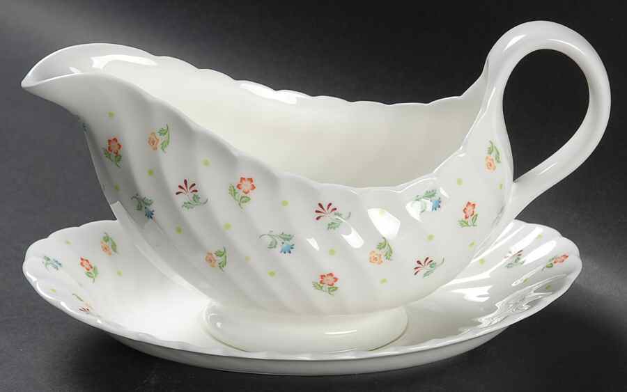 Cascade Gravy Boat & Underplate by Wedgwood-1