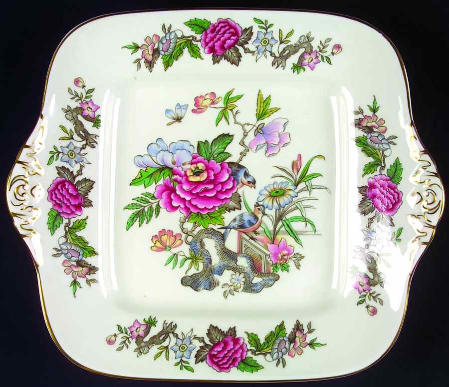 Cathay Square Handled Cake Plate by Wedgwood-1