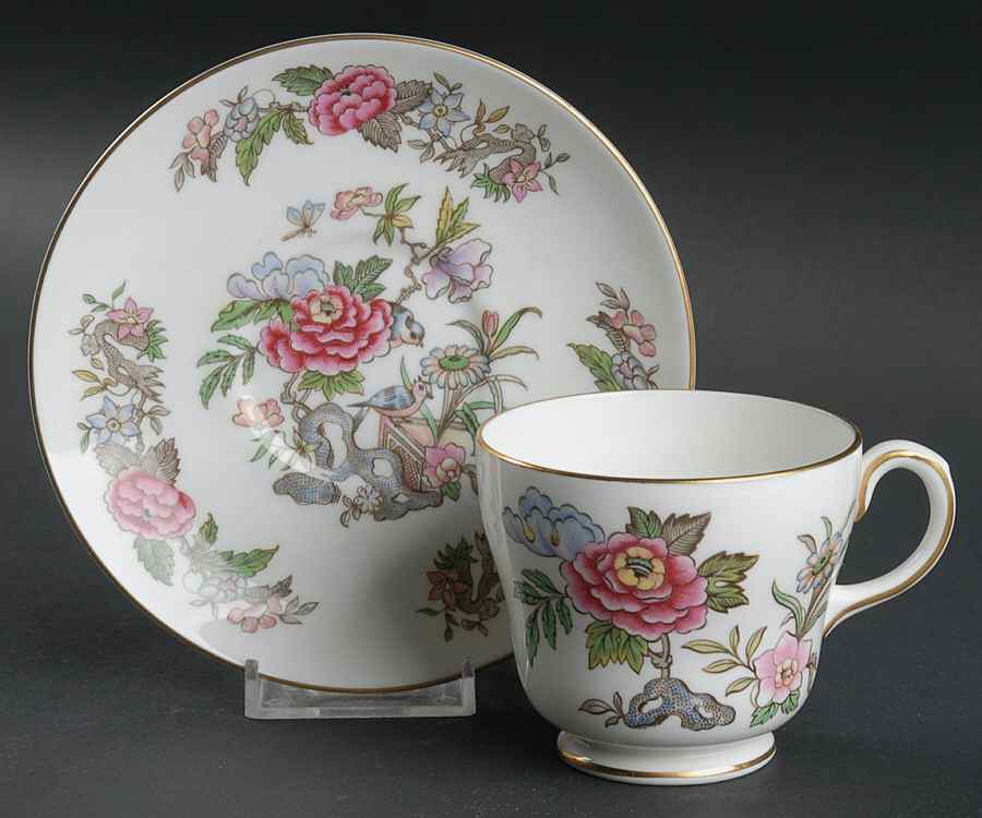 Cathay Footed Cup & Saucer Set by Wedgwood-1