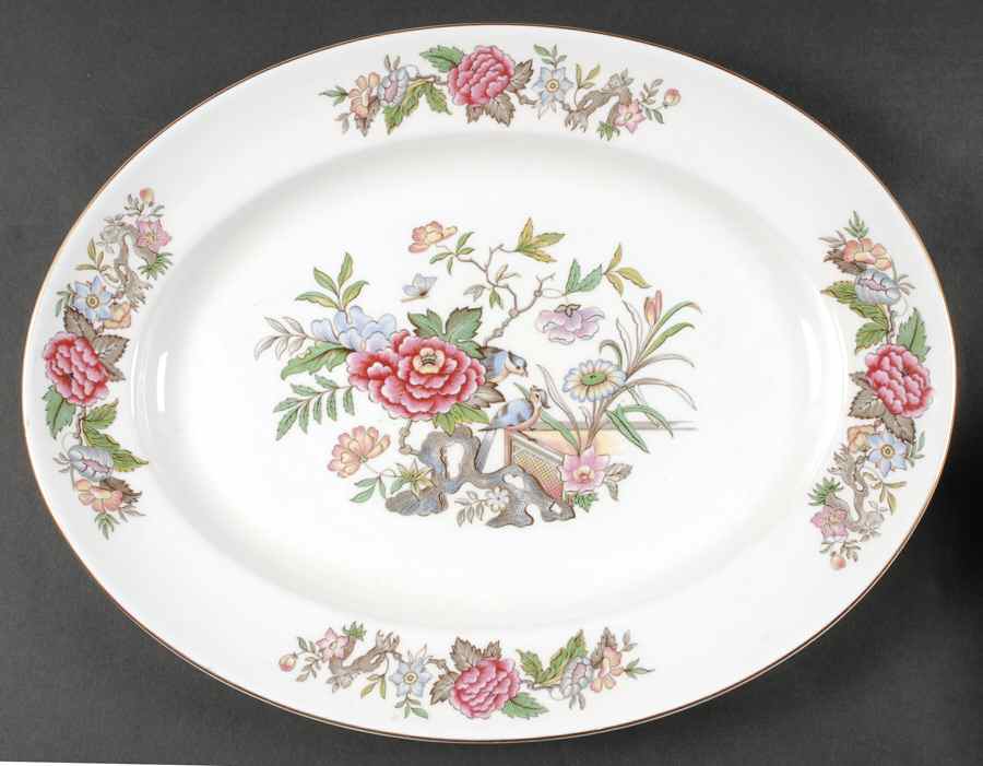 Cathay 17" Oval Serving Platter by Wedgwood-1