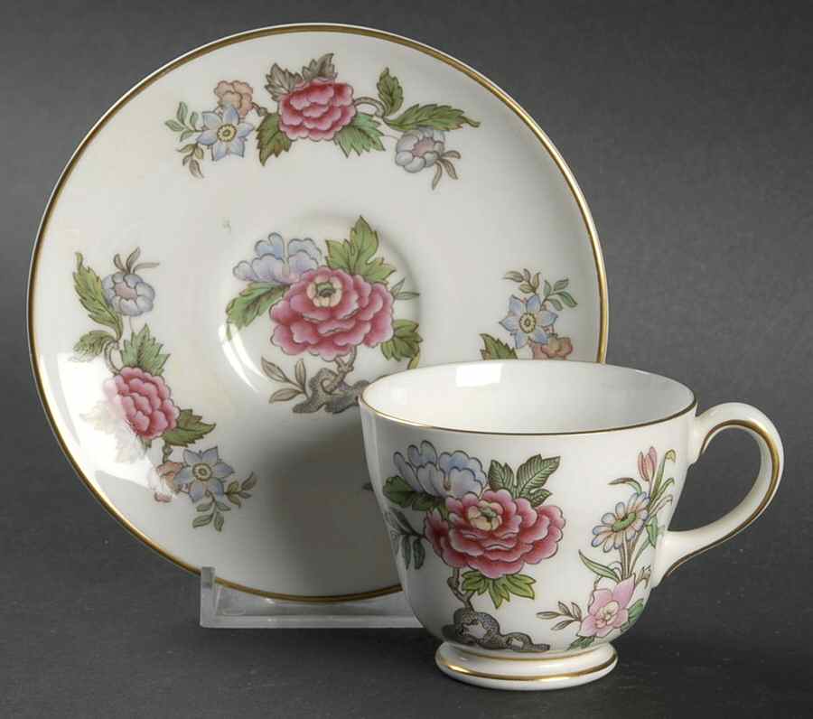 Cathay Footed Demitasse Cup & Saucer Set by Wedgwood-1