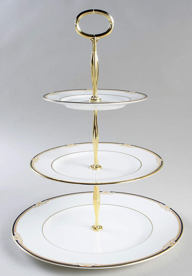 Cavendish 13 7/8"-14 1/4" 3-Tiered Serving Tray(DP,SP,BB) HC by Wedgwood-1