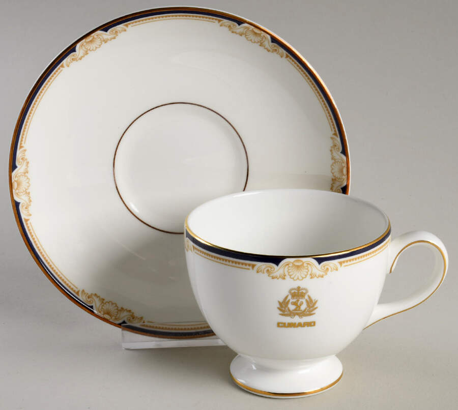 Cavendish Footed Cup & Saucer Set by Wedgwood-1