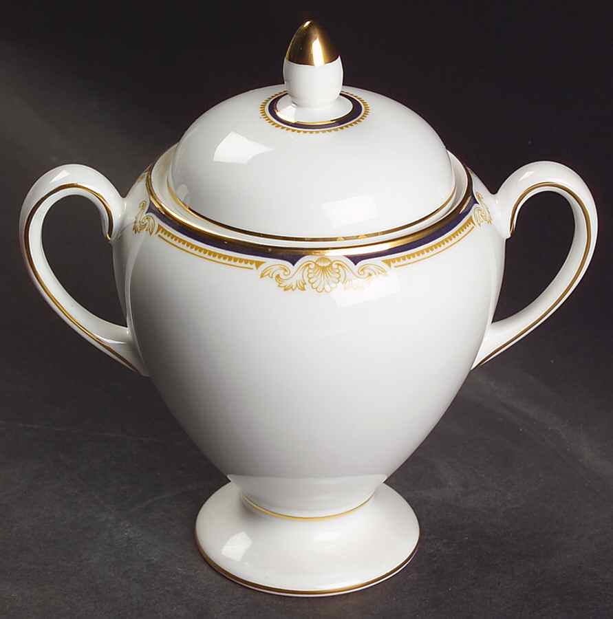 Cavendish Globe Shape Sugar Bowl & Lid by Wedgwood-1