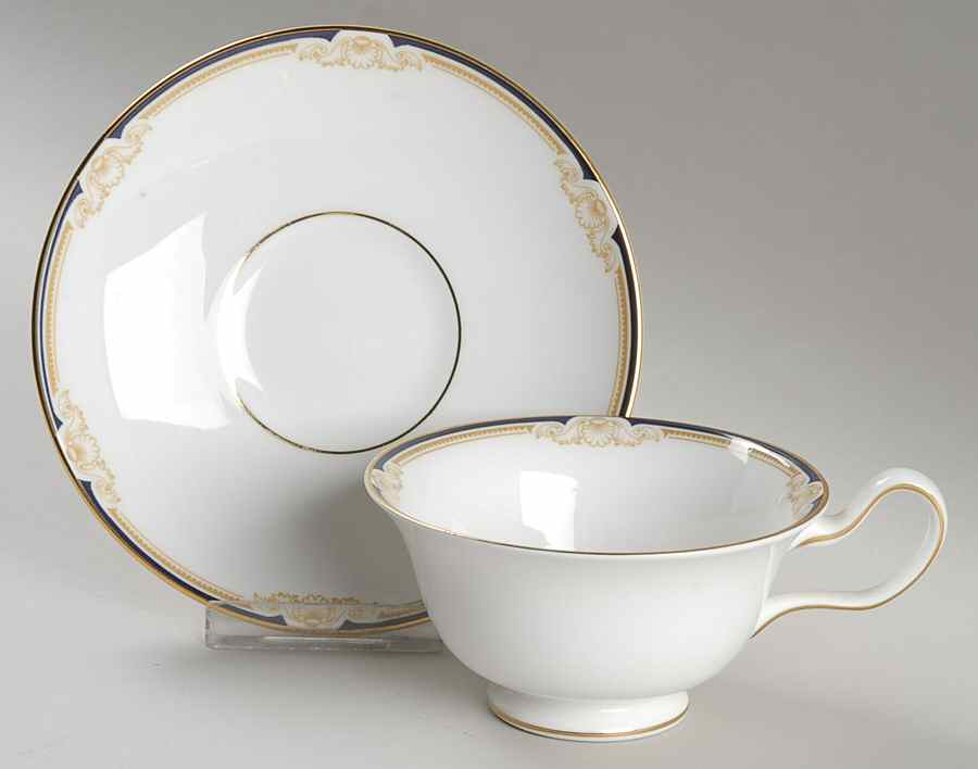 Cavendish Peony Shape Footed Cup & Saucer Set by Wedgwood-1