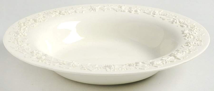 Cream Color on Cream Color (Plain Edge) Rim Soup Bowl by Wedgwood-1