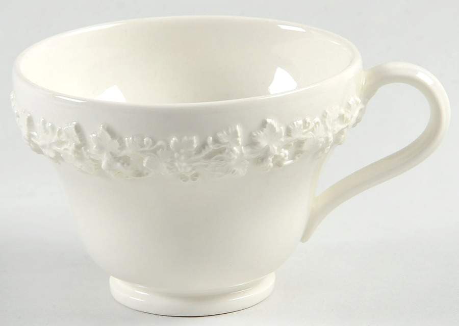 Cream Color on Cream Color (Plain Edge) Footed Cup by Wedgwood-1