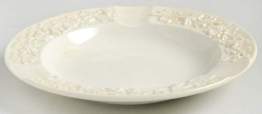 Cream Color on Cream Color (Plain Edge) 5" Round Ashtray by Wedgwood-1