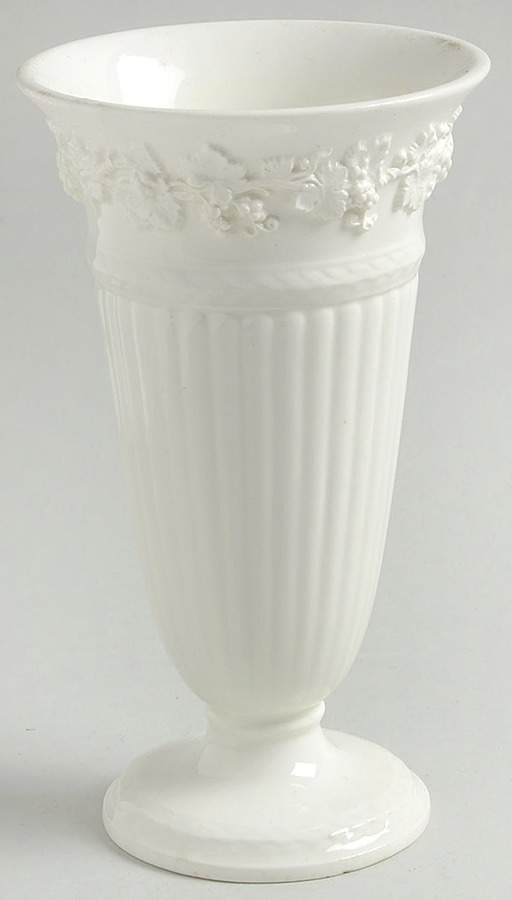 Cream Color on Cream Color (Plain Edge) 6" Vase by Wedgwood-1