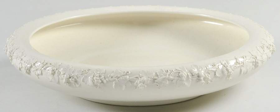 Cream Color on Cream Color (Plain Edge) 12" Gardenia Bowl by Wedgwood-1