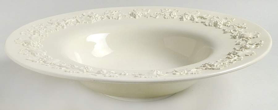 Cream Color on Cream Color (Plain Edge) Centerpiece/Console Bowl by Wedgwood-1