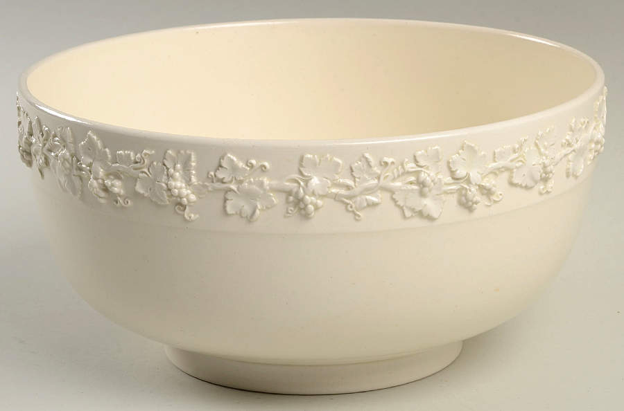 Cream Color on Cream Color (Plain Edge) 8" Salad Serving Bowl by Wedgwood-1