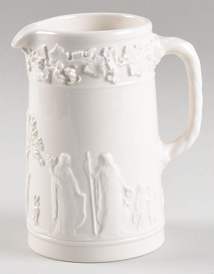 Cream Color on Cream Color (Plain Edge) 8 Oz Pitcher by Wedgwood-1