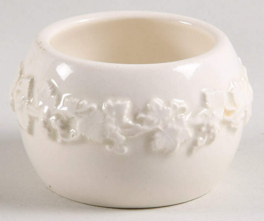 Cream Color on Cream Color (Plain Edge) Cigarette Lighter-No Element by Wedgwood-1