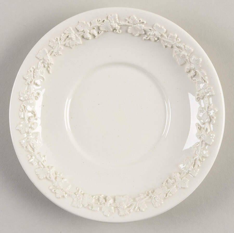 Cream Color on Cream Color (Plain Edge) Underplate for Sherbet by Wedgwood-1