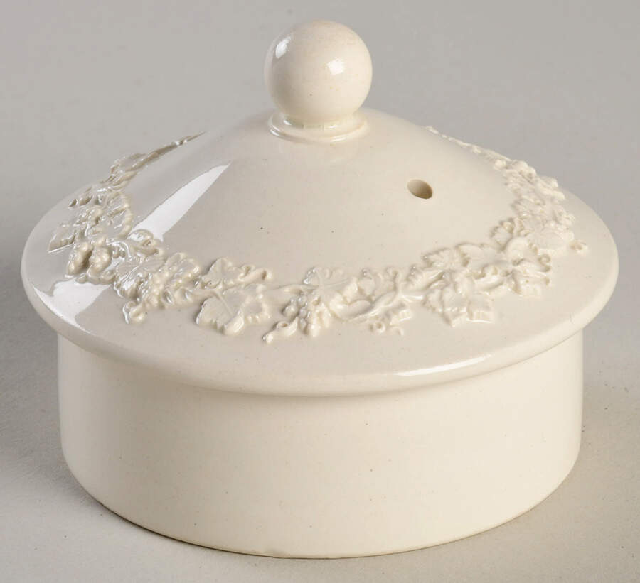 Cream Color on Cream Color (Plain Edge) Lid for Small Teapot by Wedgwood-1