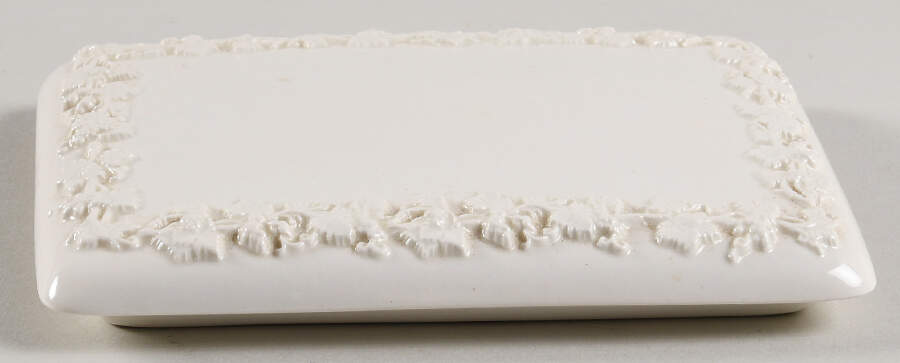 Cream Color on Cream Color (Plain Edge) Lid for Cigarette Box by Wedgwood-1