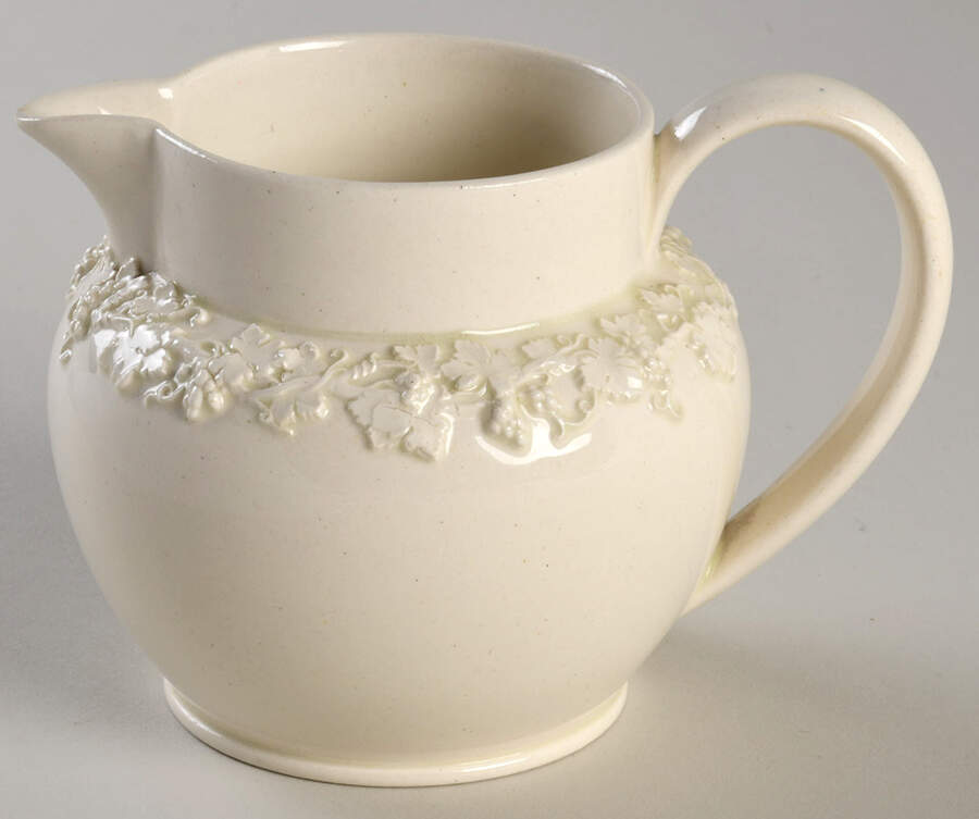 Cream Color on Cream Color (Plain Edge) Creamer by Wedgwood-1