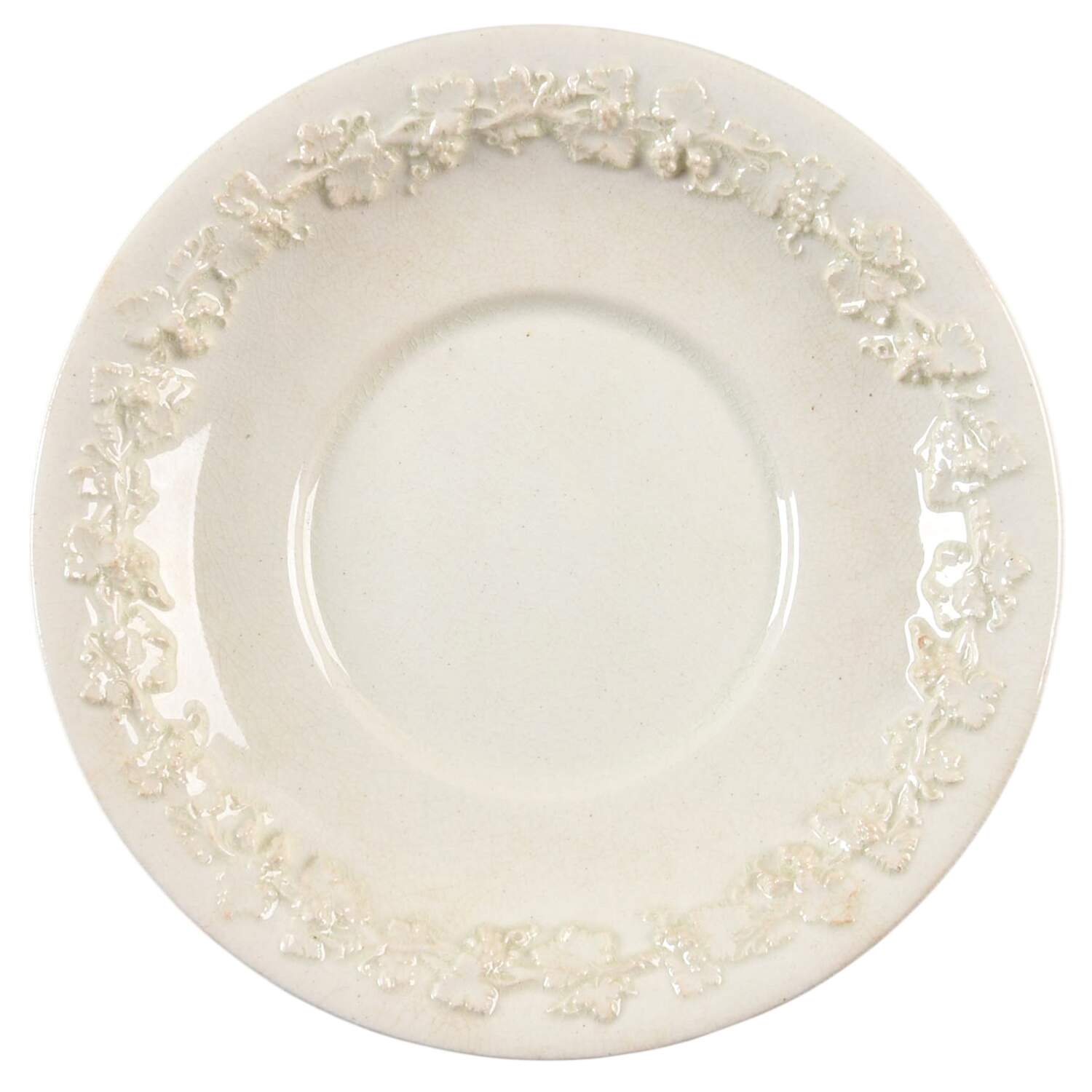 Cream Color on Cream Color (Plain Edge) Underplate for Sherbet by Wedgwood-1