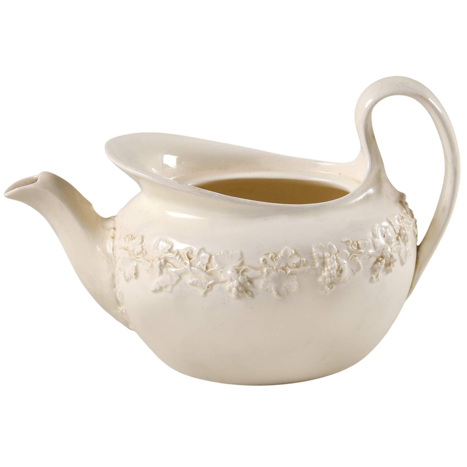 Cream Color on Cream Color (Plain Edge) Small Teapot No Lid by Wedgwood-1