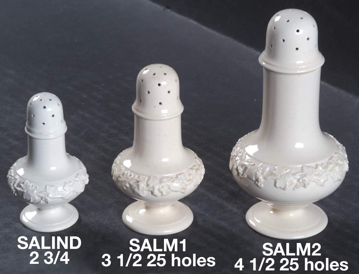 Cream Color on Cream Color (Plain Edge) Individual Salt Shaker by Wedgwood-1