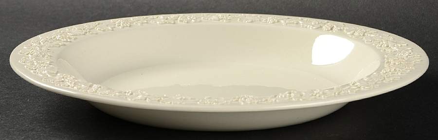 Cream Color on Cream Color (Plain Edge) Large Rim Soup Bowl by Wedgwood-1