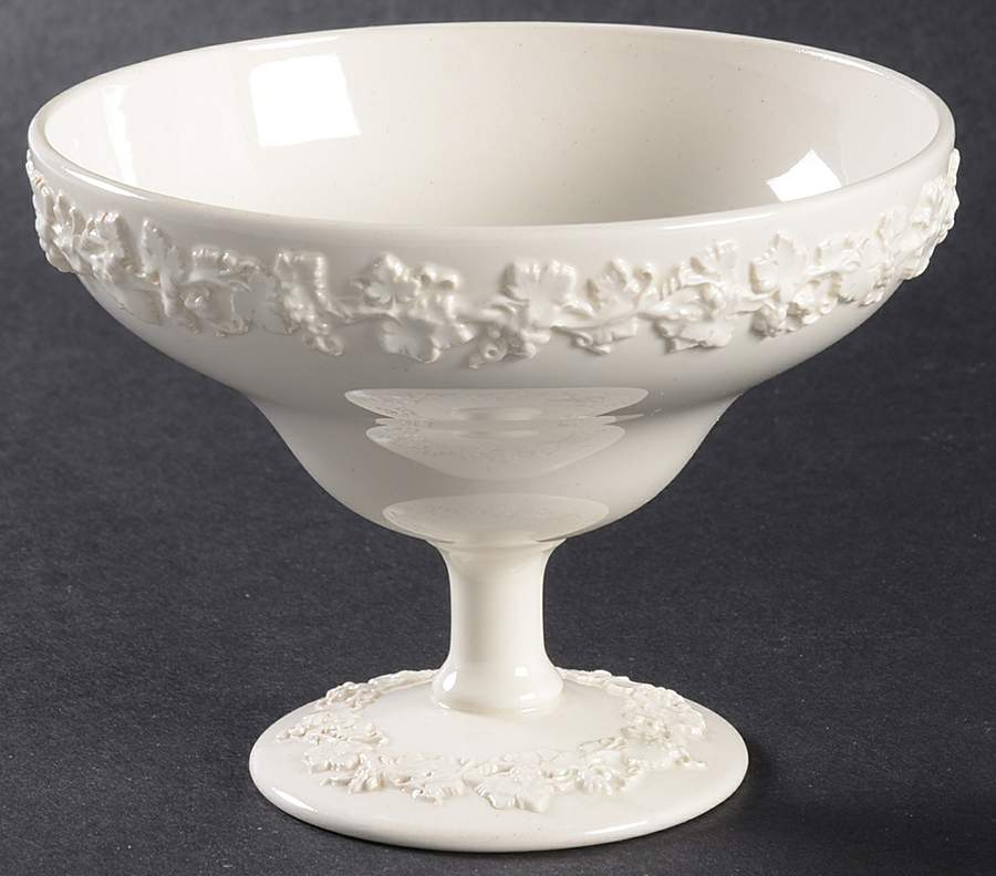 Cream Color on Cream Color (Plain Edge) China Sherbet by Wedgwood-1