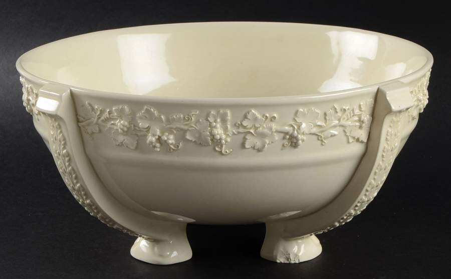 Cream Color on Cream Color (Plain Edge) (4 Toed) Centre Bowl by Wedgwood-1