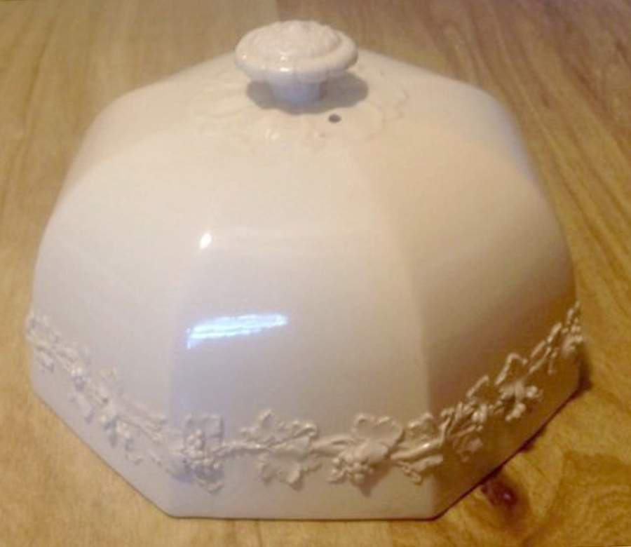 Cream Color on Cream Color (Plain Edge) Lid for Muffin Dish by Wedgwood-1