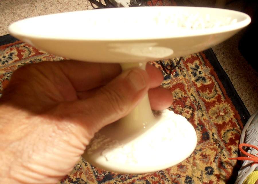 Cream Color on Cream Color (Plain Edge) Round Compote (Height X Width) by Wedgwood-1