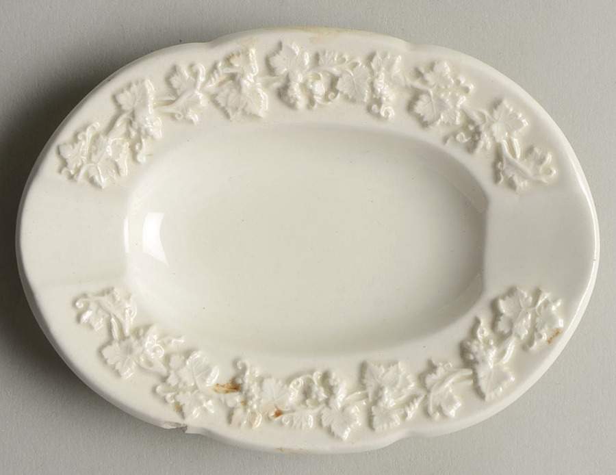 Cream Color on Cream Color (Plain Edge) 4" Ashtray by Wedgwood-1