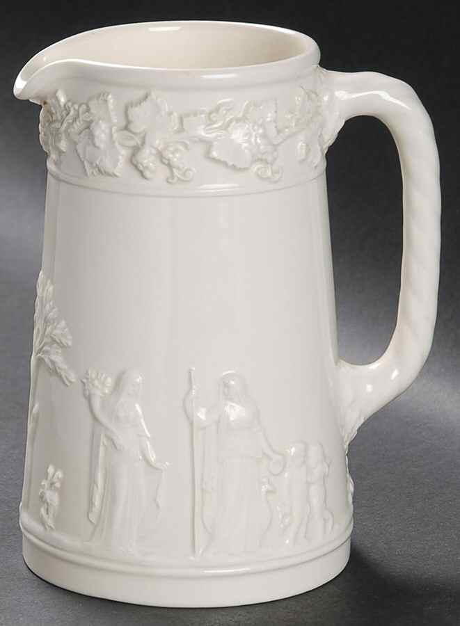 Cream Color on Cream Color (Plain Edge) 12 Oz Pitcher by Wedgwood-1