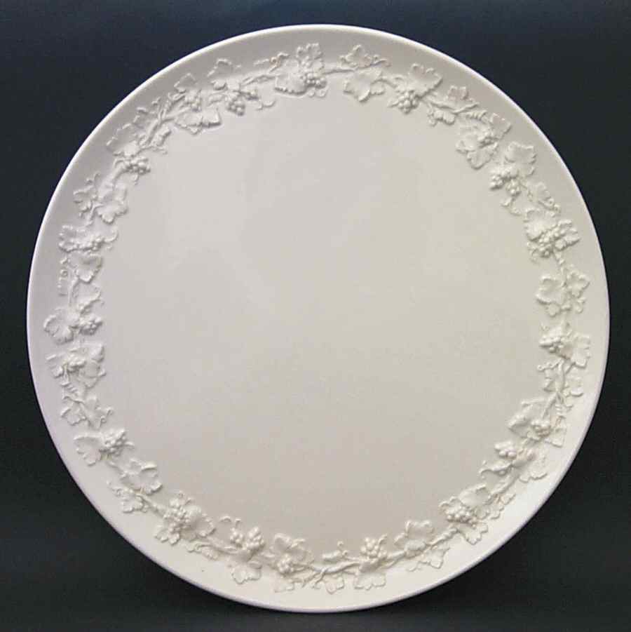 Cream Color on Cream Color (Plain Edge) Cake Plate by Wedgwood-1