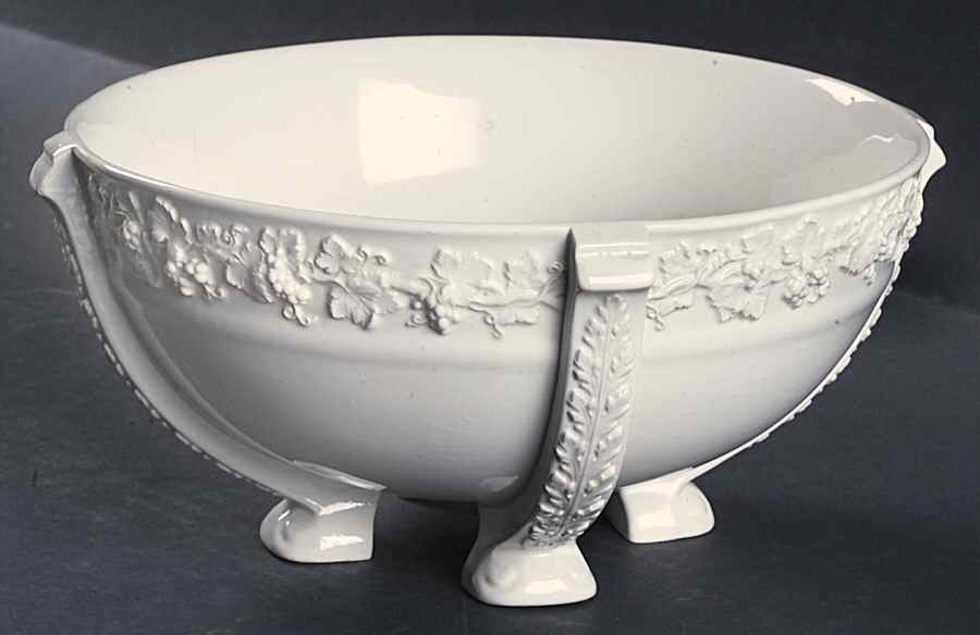 Cream Color on Cream Color (Plain Edge) (4 Toed) Centre Bowl by Wedgwood-1