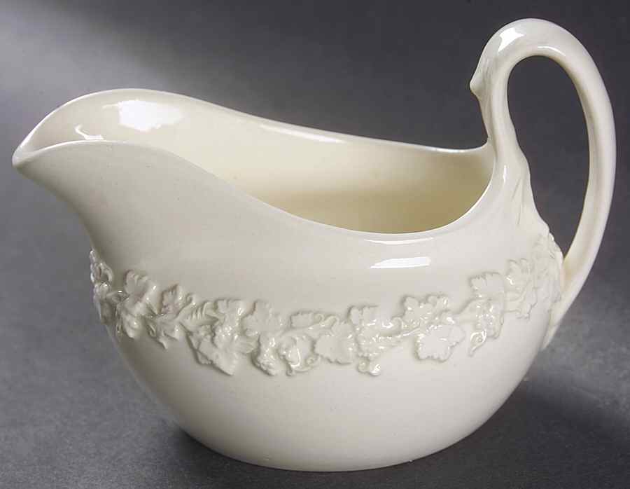 Cream Color on Cream Color (Plain Edge) Creamer by Wedgwood-1