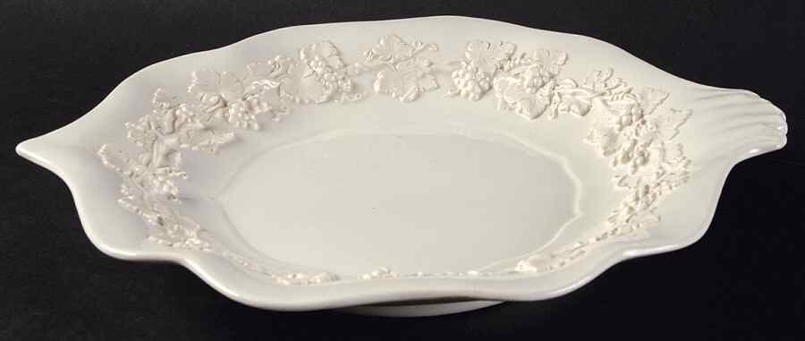 Cream Color on Cream Color (Plain Edge) Open Candy Dish by Wedgwood-1