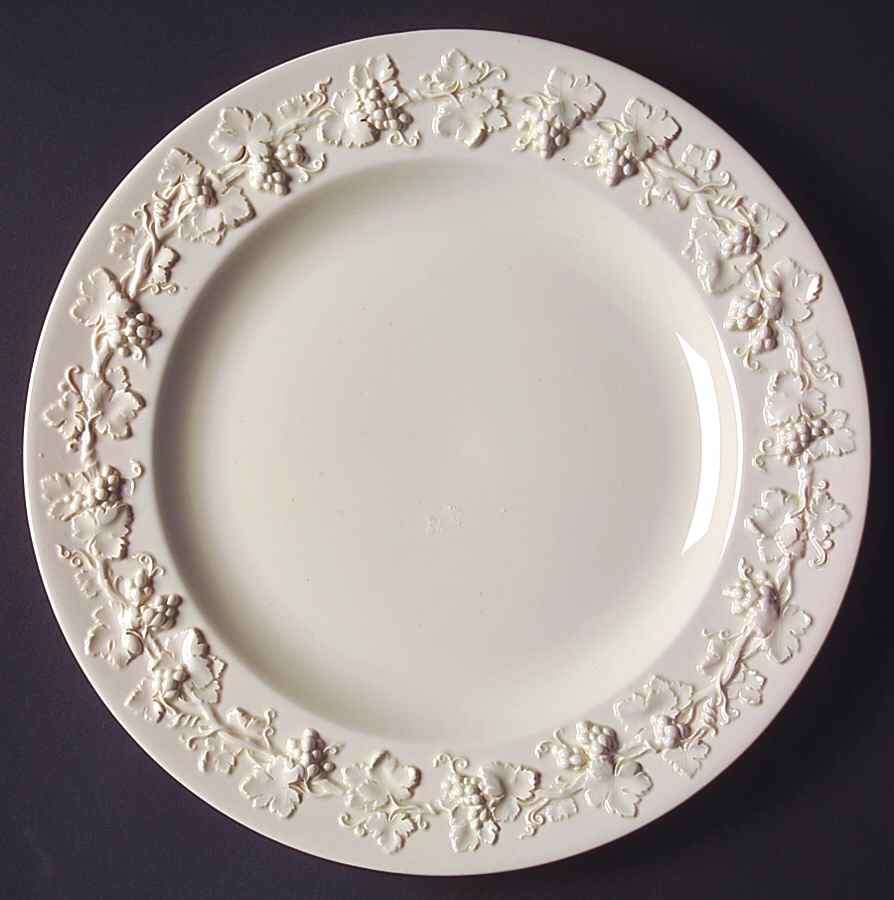 Cream Color on Cream Color (Plain Edge) Dinner Plate by Wedgwood-1