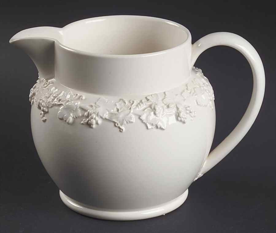 Cream Color on Cream Color (Plain Edge) 16 Oz Pitcher by Wedgwood-1