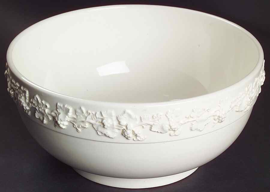 Cream Color on Cream Color (Plain Edge) 8" Salad Serving Bowl by Wedgwood-1