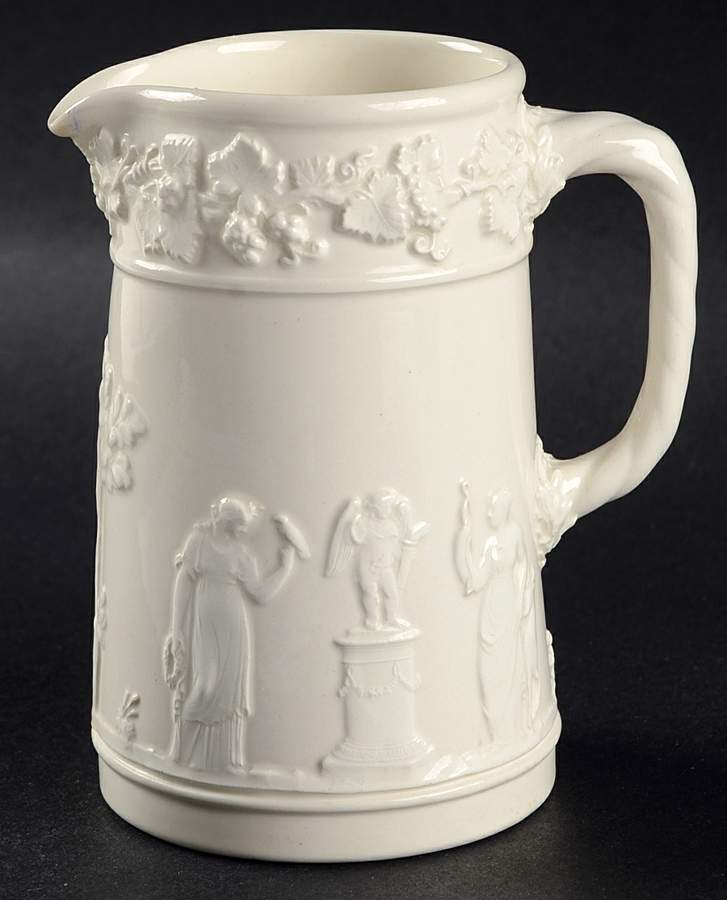 Cream Color on Cream Color (Plain Edge) 10 Oz Pitcher by Wedgwood-1